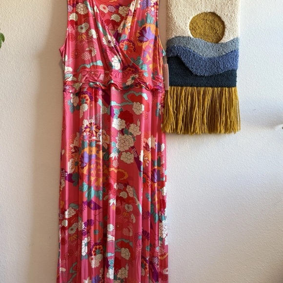 NWT Soft Surroundings Poise Dress Sun Kissed Coral Maxi Floral Plus Size 2X - Picture 4 of 15